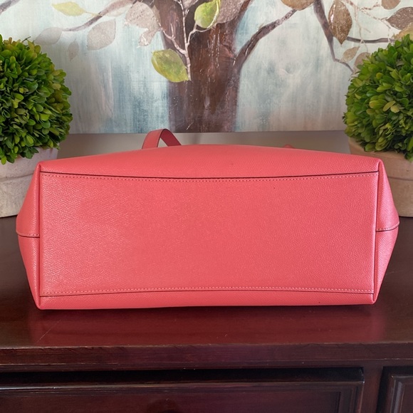 COACH  F79608 🧡💛POPPY💛🧡 CROSSGRAIN LEATHER GALLERY TOTE BAG 🌟EUC🌟 - Picture 10 of 17